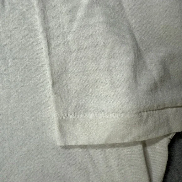 Vintage 90s Borden Logo Single Stitch T-Shirt XXL White Red Made USA - Picture 4 of 8